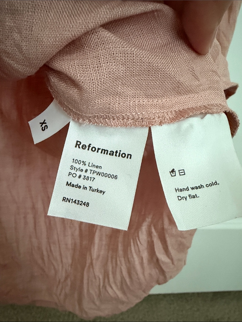 Reformation Soft Rose Ruffle-Neck Button Top - Picture 6 of 6